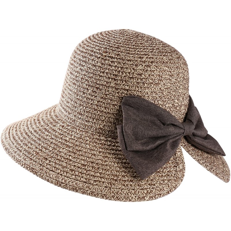Sun Hats Haley Women's Medium Size Sun Hat with Bow - Tan - C2183QUDL7S $20.15