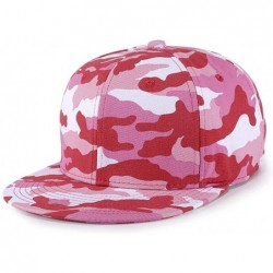 Baseball Caps Unisex Snapback Hats Adjustable USA Army Camouflage Flat Brim Baseball Cap - W183 - C518R50EK8H $23.61