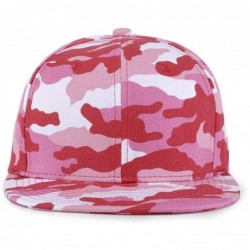 Baseball Caps Unisex Snapback Hats Adjustable USA Army Camouflage Flat Brim Baseball Cap - W183 - C518R50EK8H $14.68