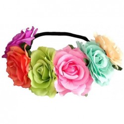 Headbands Love Fairy Bohemia Stretch Rose Flower Headband Floral Crown for Garland Party - 1 - C618USA3CNX $25.16
