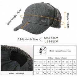 Skullies & Beanies Wool/Cotton/Washed Baseball Cap Earflap Elmer Fudd Hat All Season Fashion Unisex 56-61CM - 99726_black - C...