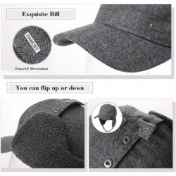 Skullies & Beanies Wool/Cotton/Washed Baseball Cap Earflap Elmer Fudd Hat All Season Fashion Unisex 56-61CM - 99726_black - C...