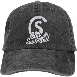 Baseball Caps Cole Swindell Hats Adjustable Vintage Washed Denim Baseball Cap Casquette - Black - CH18TR5RKXW $34.83
