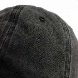 Baseball Caps Cole Swindell Hats Adjustable Vintage Washed Denim Baseball Cap Casquette - Black - CH18TR5RKXW $23.90