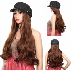 Skullies & Beanies Baseball Cap with Long Wavy Synthetic Hair for Women - Yacht Cap-light Brown - C418ASHCSD5 $24.44