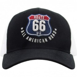 Baseball Caps Ride Caps Collection Distressed Baseball Cap Dad Hat Adjustable Unisex - (6.2) Black Route 66 - CT18XEMTMDT $20.36