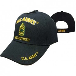 Skullies & Beanies U.S. Army MSG Retired Military Black Embroidered Cap Hat 560D - C118023H366 $21.34