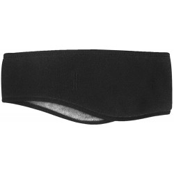 Cold Weather Headbands Women's Microfleece Reversible Earband - Anthracite/Heather Grey - CT11WIX4JXD $17.93