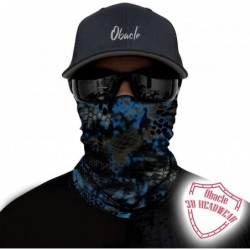 Balaclavas Seamless Bandana Face Mask Rave Men Women for Dust Sun Wind Protection - Python Skin Black Blue - CD18WGGD7CS $20.39