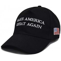 Baseball Caps Make America Great Again Donald Trump Slogan with USA Flag Cap Adjustable Baseball Hat - Black - CB12ODZX9M9 $2...
