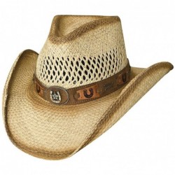 Cowboy Hats Hats 2569 Sassy Cowgirl Collection Lucky Strike Natural Cowboy Hat - C511DG5C06Z $105.24