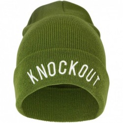 Skullies & Beanies Beanie- Men and Women Skull Knit Hat Cap - Knockout Green - CW18YC4R0C7 $27.38