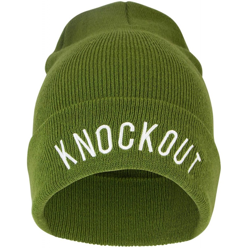 Skullies & Beanies Beanie- Men and Women Skull Knit Hat Cap - Knockout Green - CW18YC4R0C7 $19.13