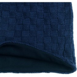 Skullies & Beanies Unisex Beanie Hat Slouchy Knit Cap Skullcap Square Rectangular 1030 - Navy - C9128ZP2V5P $14.53