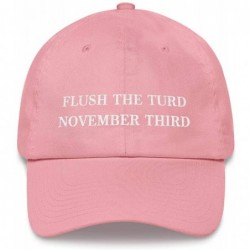 Baseball Caps Flush The Turd November Third Hat (Embroidered Dad Cap) Anti Donald Trump - Pink - C118XOLI5H8 $43.48