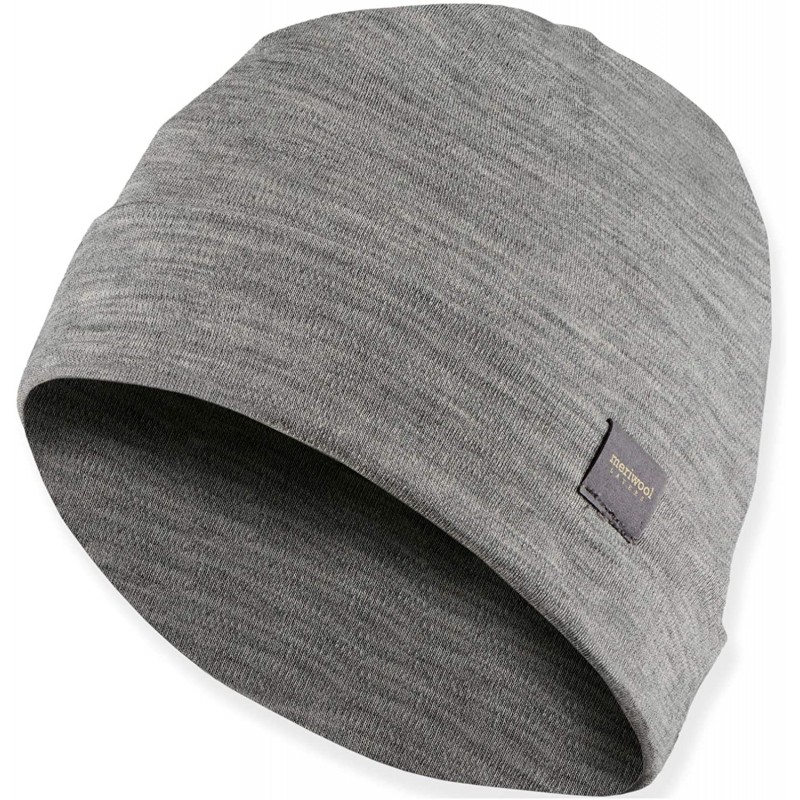 Skullies & Beanies Unisex Merino Wool Cuff Beanie Hat - Choose Your Color - Gray Heather - CW192T6HO7T $25.89