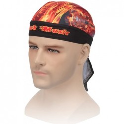 Headbands Sweat Wicking Beanie Skull Cap Adjustable Cycling Hat Wrap Dew Rag Women Men - Guitar - CY18E5HU6SH $13.51