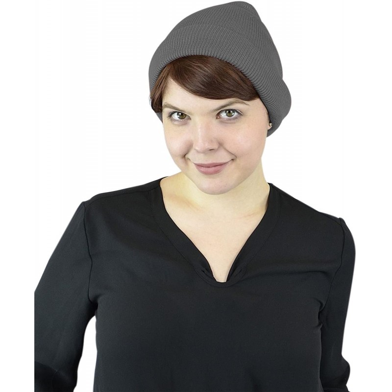 Berets Women's Without Flower Accented Stretch French Beret Hat - Charcoal - C2125QXXKG3 $14.27