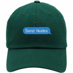 Baseball Caps Send Nudes Logo Embroidered Low Profile Soft Crown Unisex Baseball Dad Hat - Vc300_forestgreen - CV18THAKRCY $3...