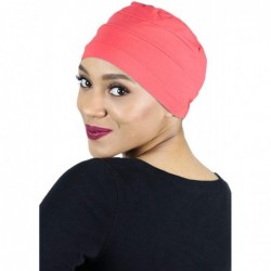Skullies & Beanies Chemo Headwear for Women Turban Sleep Cap Cancer Hats Beanie Head Coverings Hair Loss 3 Seam Cotton - Cora...