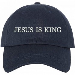 Baseball Caps Jesus is King Embroidered Unisex Baseball Hat - Kanye West Inspired - Music Lover Merch - Navy - CL18AS6DX6L $3...