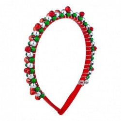 Headbands Red Green Silver Tone Christmas Holiday Bells Fashion Headband - CF18INDS5Z6 $20.98