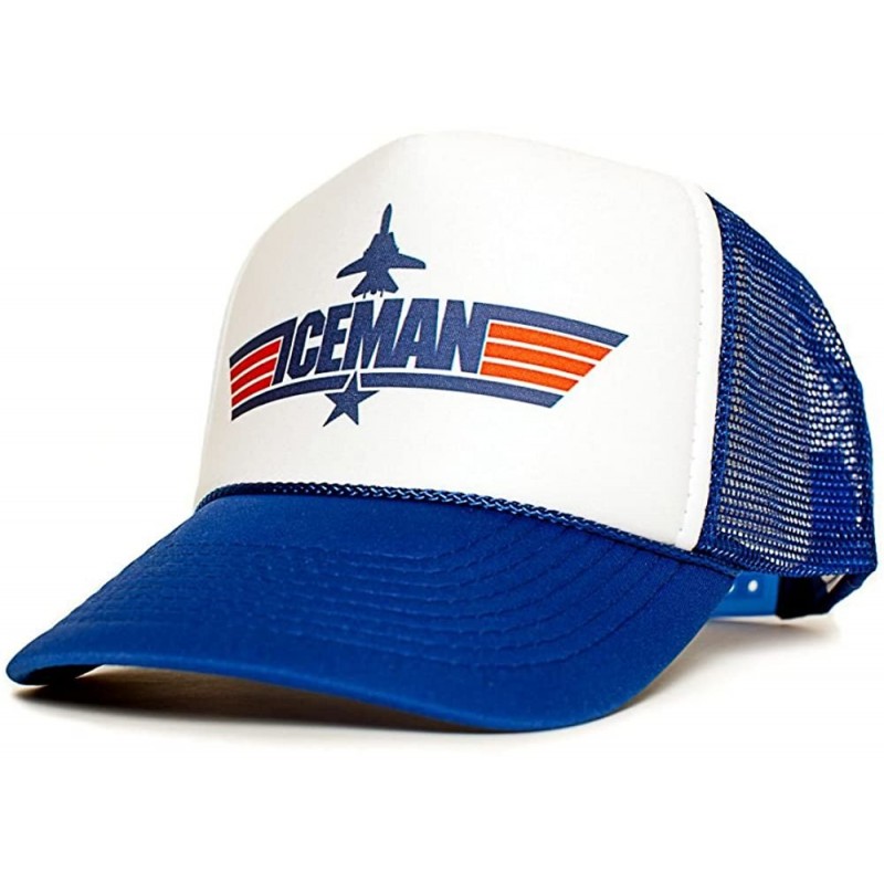 Baseball Caps Iceman Unisex-Adult Trucker Cap Hat -One-Size Multi - Royal/White - CZ1293ML2ZJ $15.33