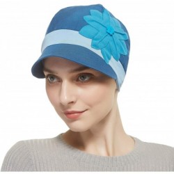 Skullies & Beanies Bamboo Fashion Hat for Woman Daily Use with Brim Visor- Hats for Cancer Chemo Patients Women - Light Blue ...