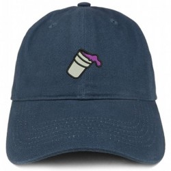 Baseball Caps Double Cup Morning Coffee Embroidered Soft Crown 100% Brushed Cotton Cap - Navy - C818322T590 $36.39