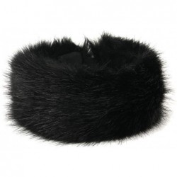 Cold Weather Headbands Faux Fur Headband Winter Headband Earwarmer Earmuff for Women - Black - C3186DGRQ3G $22.14