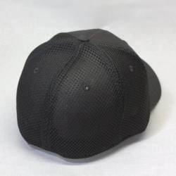 Baseball Caps Plain Pro Cool Mesh Low Profile Adjustable Baseball Cap - Flex L/Xl Charcoal Gray - C1187GH2GAR $19.08