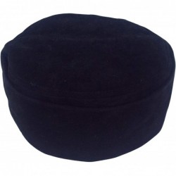 Skullies & Beanies Semi Velvet Kufi Hat Taliban Mens Tribal Head Desert Dress Gear Cap - Black - CD18QGGQXAL $24.67