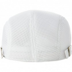 Newsboy Caps Men Breathable Mesh Summer Hat Newsboy Beret Ivy Cap Cabbie Flat Cap - Style1- White - CB17YAA75OD $15.68