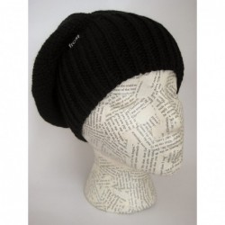 Skullies & Beanies Winter Hat for Women Slouchy Oversized Beret - Black - CP11CH1SFAN $22.88