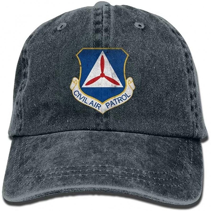 Skullies & Beanies Civil Air Patrol Command Men & Women Cool Sun Hats Fashion Adjustable Denim Jeans Baseball Caps - Navy - C...