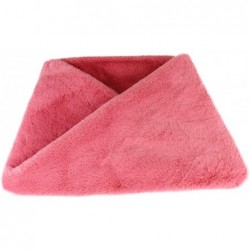 Sun Hats Women Faux Fur Infinity Scarf Soft Winter Warm Neck Warmer Scarfs - Watermelon Red - CY18C5DUMHE $14.32