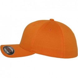 Baseball Caps Unisex Wooly Combed Twill Cap - 6277 - Orange - CS11DLCZ81H $30.98