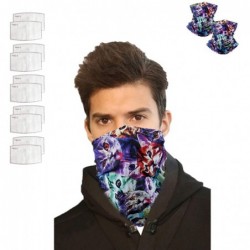 Balaclavas 12PCS Neck Gaiters with Filters- Bandana Face Mask Scarf Face Cover for Women Men - Blue2 - C9199DQA932 $36.65