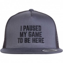 Baseball Caps I Paused My Game to Be Here - Funny Video Gamer Humor Joke for Men Women Hat Cap - Grey / Black - CQ18QSA2CA5 $...