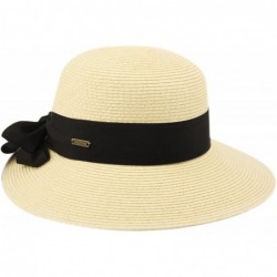 Sun Hats Women's Paper Braid Hat with Dimensional Brim - Natural - CO18E3AWS9E $24.46