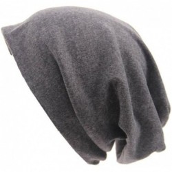 Skullies & Beanies Unisex Baggy Lightweight Hip-Hop Soft Cotton Slouchy Stretch Beanie Hat - Grey - CH12LXK6SY9 $20.17