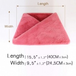 Sun Hats Women Faux Fur Infinity Scarf Soft Winter Warm Neck Warmer Scarfs - Watermelon Red - CY18C5DUMHE $22.51