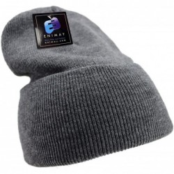 Skullies & Beanies Men's Women's Winter Long Beanie Hat Knit Cap 12 Pack - Heather Grey - C418H3QDNKA $35.48