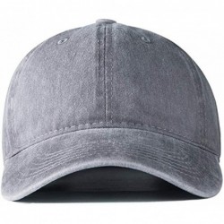 Baseball Caps Custom Ponytail Baseball Cap Personalized Messy Bun Hat Mesh Visor Trucker Hat - Denim Gray - CM18GZE6X8A $24.87