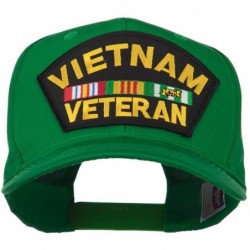Baseball Caps Vietnam Veteran Patched High Profile Cap - Kelly - CK11ND5K6CX $33.39