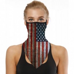 Balaclavas Men Women American Flag Face Scarf Bandana Ear Loops Face Balaclava Neck Gaiters for Dust Mask - CR199AO7WAM $19.97