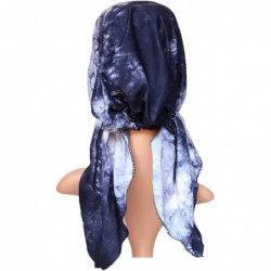 Skullies & Beanies Chemo Cancer Sleep Scarf Hat Cap Ethnic Printed Pre-Tied Hair Cover Wrap Turban Headwear - A Navy Blue Tie...