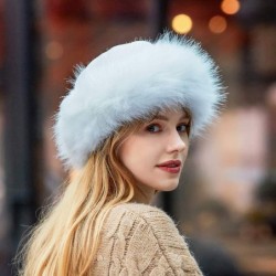 Cold Weather Headbands Faux Fur Hat for Women Winter Warm Fox Beanie Hat Fluffy Thick Vintage Hats Cossak Russian Style Hat C...
