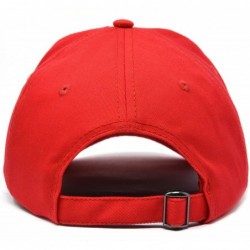 Baseball Caps Initial Hat Letter R Womens Baseball Cap Monogram Cursive Embroider - Red - CO18U6ITENI $15.67