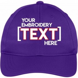 Baseball Caps Custom Embroidered Youth Hat - ADD Text - Personalized Monogrammed Cap --Purple - C918ECRZ23D $32.55